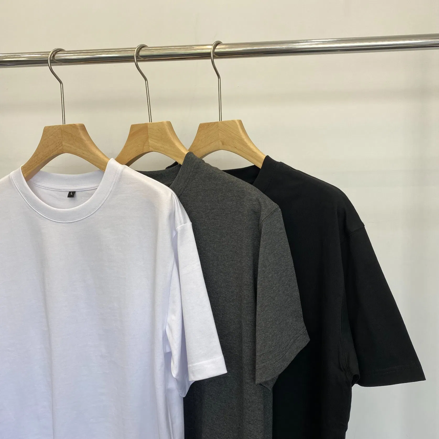 Camiseta de algodão personalizada com estampa serigráfica para atacado - Impressão em espuma de alta qualidade (250g) 2