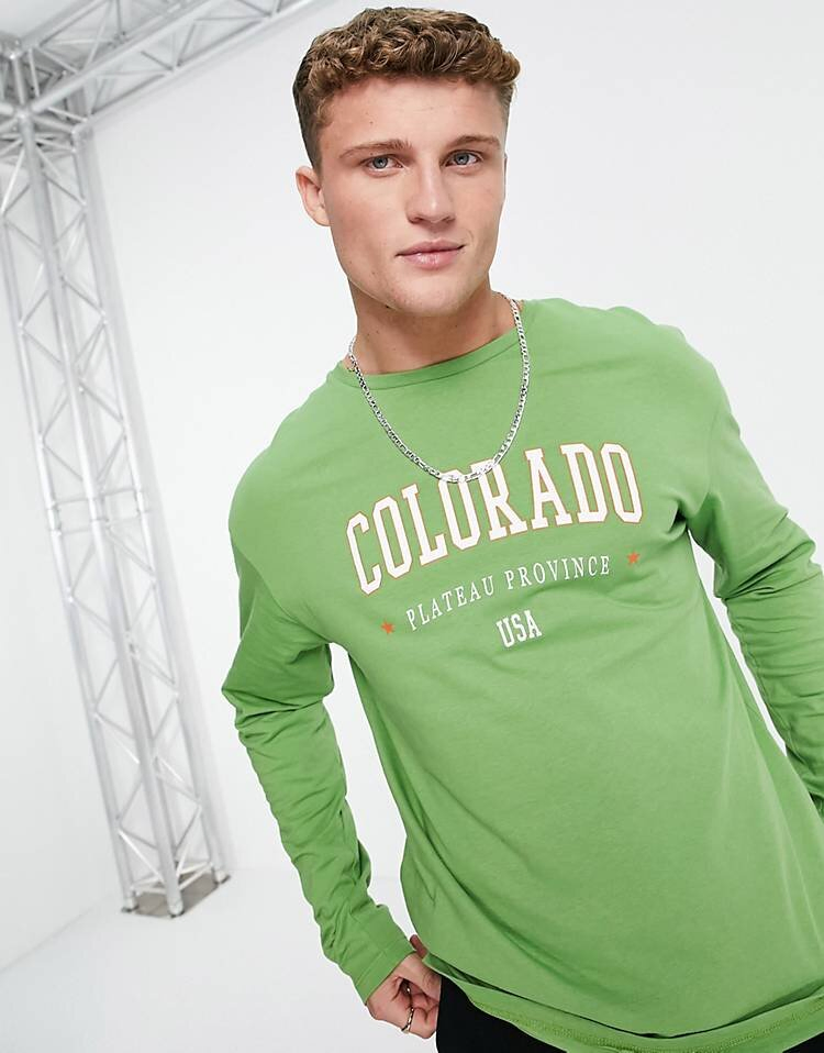 T-shirts en coton graphique 350 g/m² à manches longues et col rond - LSTS009 3