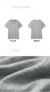 Custom Logo Men's Cotton Oversized V-Neck T-Shirt - Short Sleeve Apparel 5