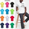 Camisa polo de golfe personalizada com logotipo colorido em algodão - Camiseta para atacado 2