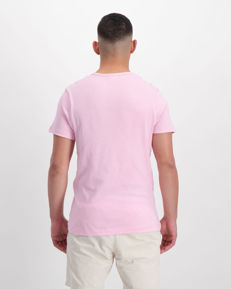 Cotton Short Sleeve Logo Printed Men's V-Neck T-Shirt 5