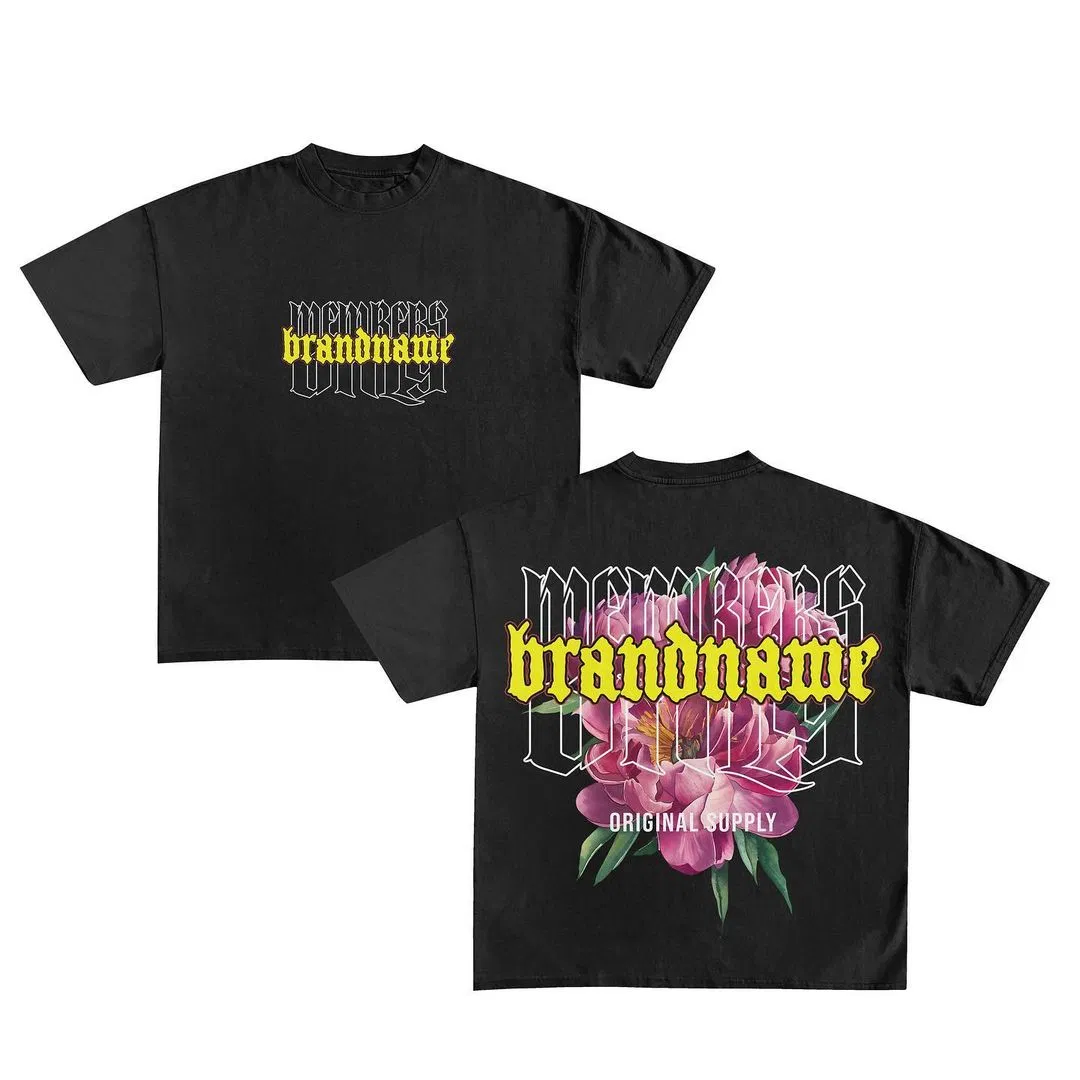 Custom Logo Cotton T Shirt - Oversized 240 GSM Heavy Weight Drop Shoulder 3