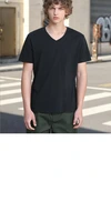 Custom Logo Men's Cotton Oversized V-Neck T-Shirt - Short Sleeve Apparel 2