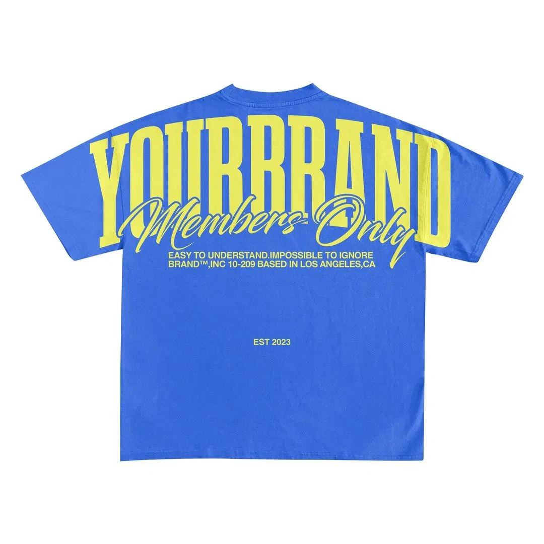 Custom 250g 100% Cotton Oversized T-Shirt - Screen Printing Embroidery Foam Puff 7