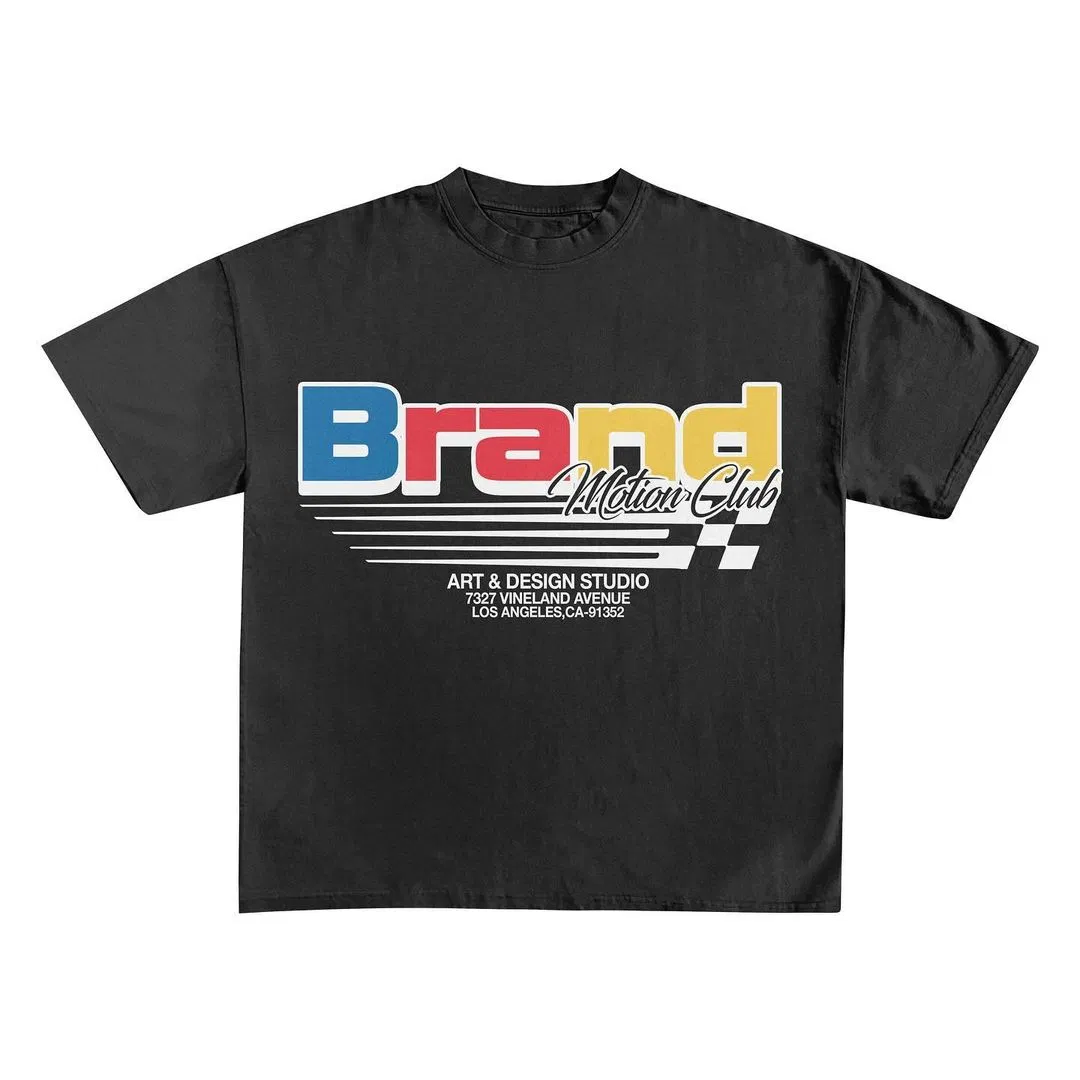 260 GSM Boxy Fit Graphic Short-Sleeved Crew Neck Polyester T-Shirts--BFTS001
