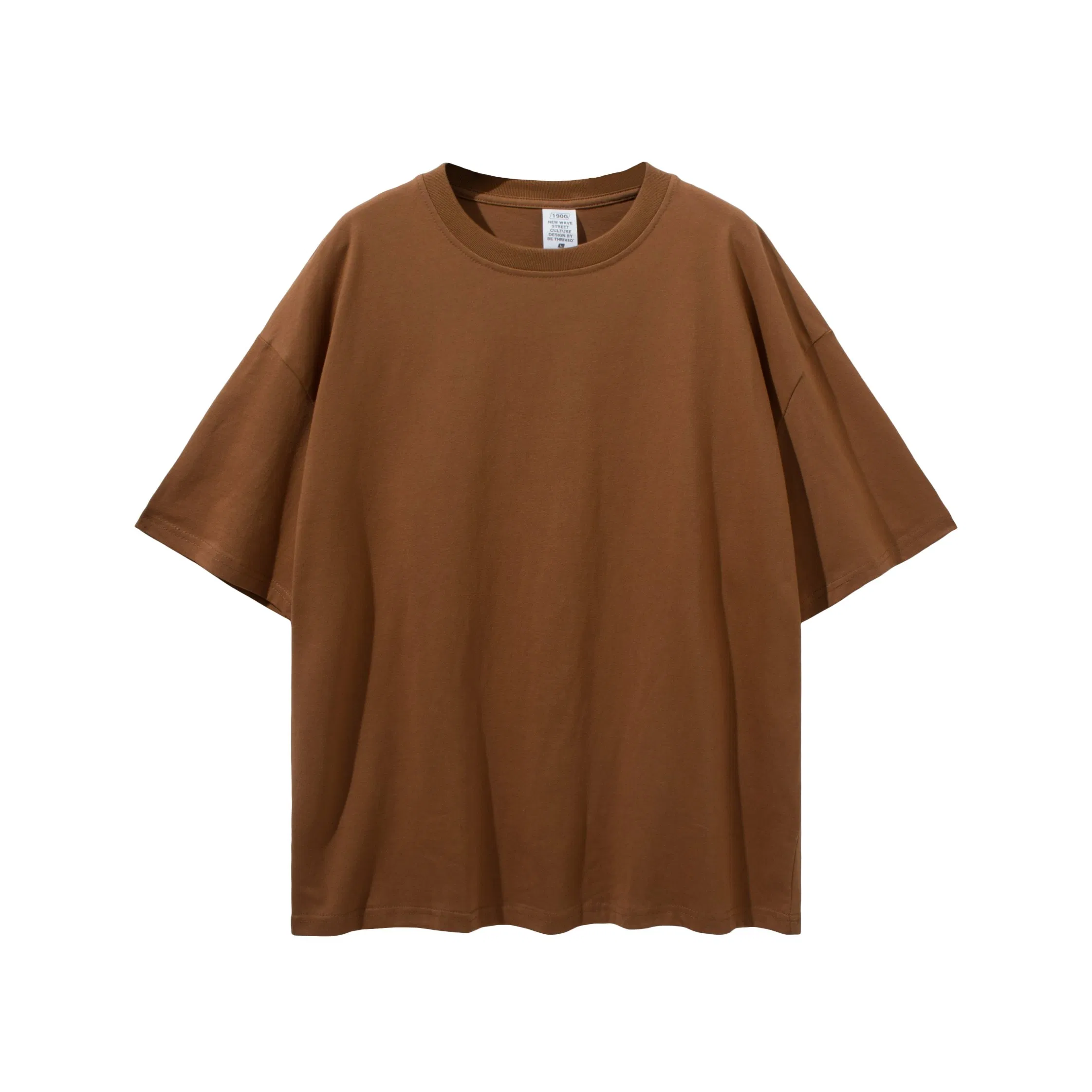 プラスサイズメンズ向けカスタムオーバーサイズドロップショルダーヘビーウェイトコットンTシャツ 6
