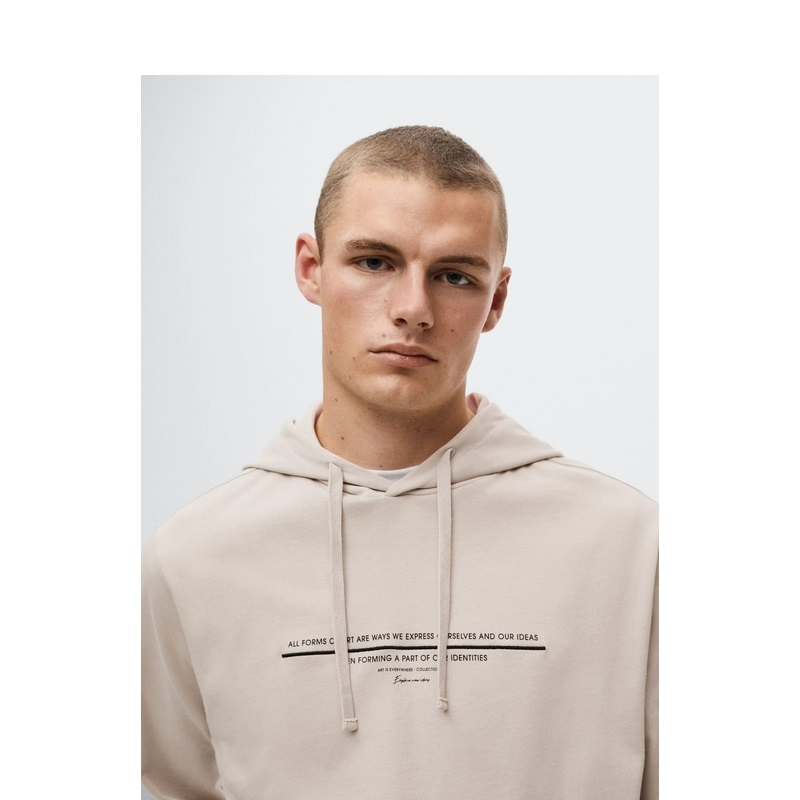 Áo nỉ cotton trơn cỡ lớn bán sỉ, áo hoodie in logo theo yêu cầu dành cho nam 2
