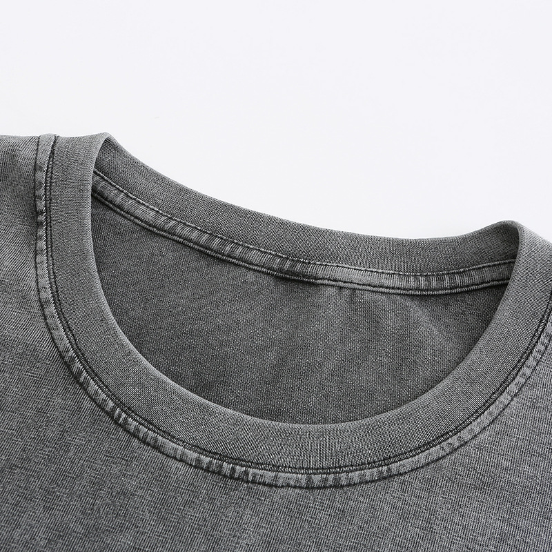 Großhandel für individuell gestaltete Unisex-T-Shirts aus 100 % Baumwolle mit Logo – unbedrucktes, vorgewaschenes T-Shirt 6