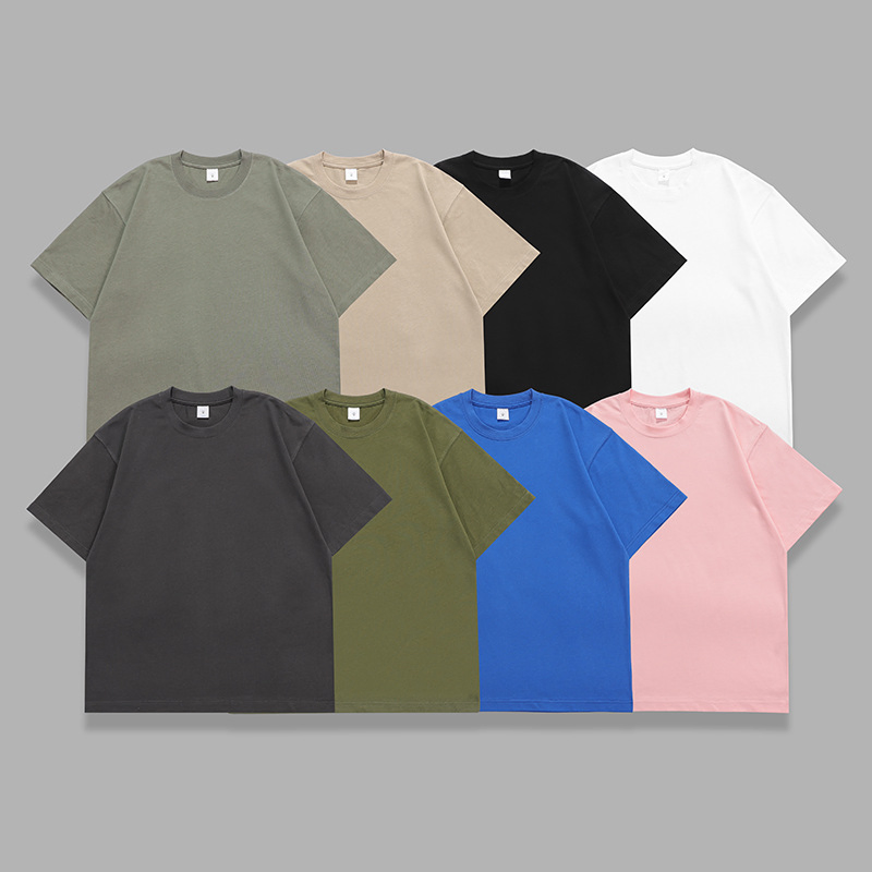 Custom Logo Print Men's T-Shirt Premium 230GSM Cotton - Plain Blank Tee 2