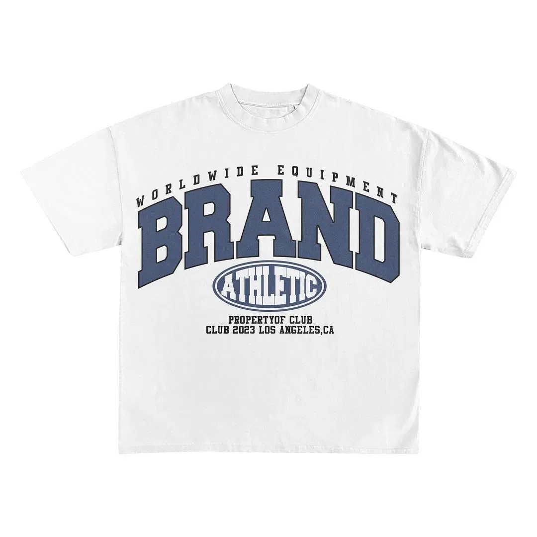 Custom 100% Cotton Screen Printing T Shirt - Oversize Embroidery Clothing 6