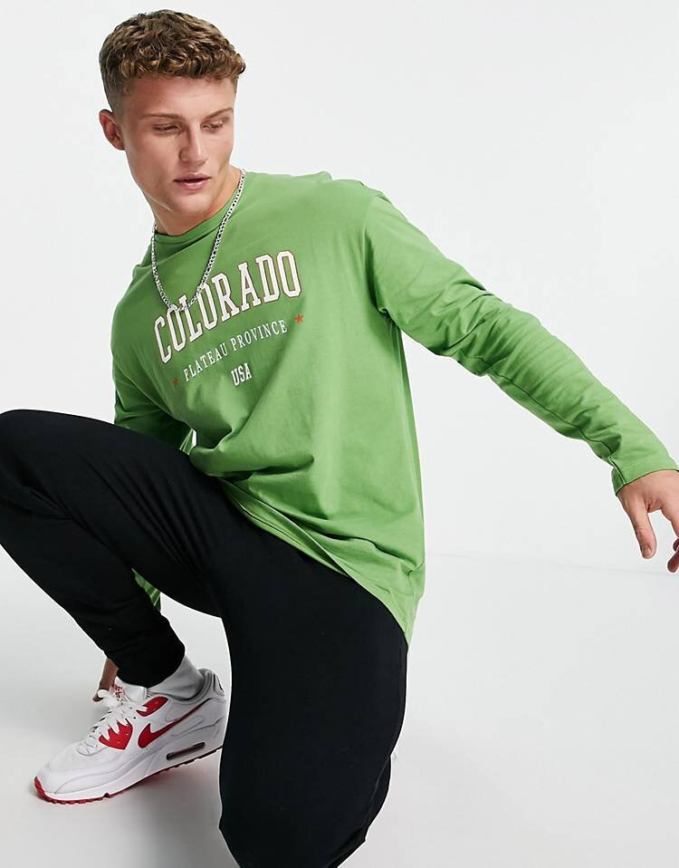 T-shirts en coton graphique 350 g/m² à manches longues et col rond - LSTS009 4