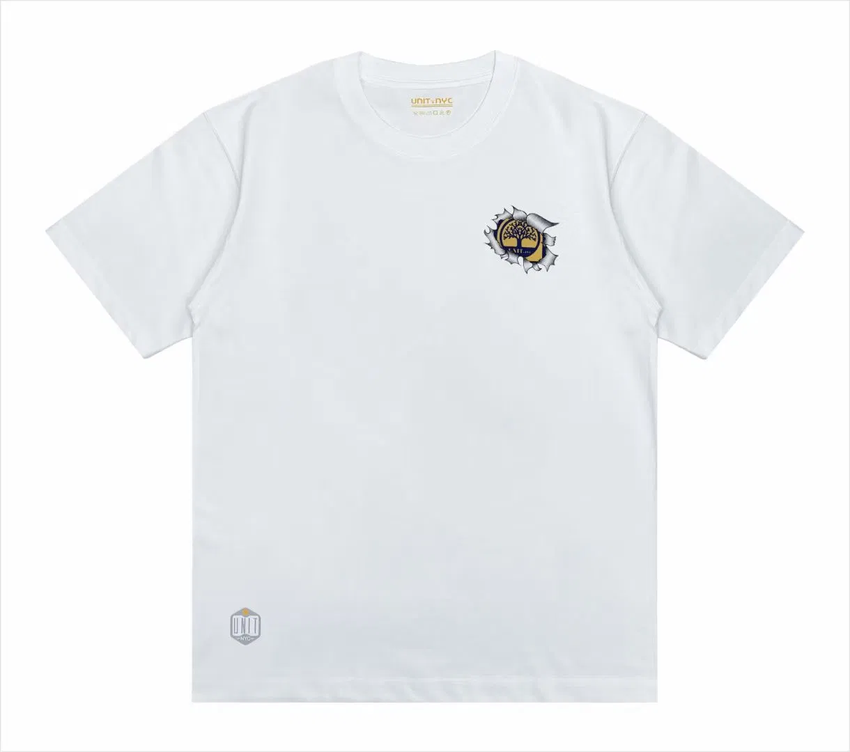 180 GSM Slim Fit Graphic Cotton Short-Sleeved Crew Neck Organic Cotton White T-Shirts