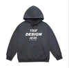 Felpa con cappuccio da uomo personalizzata in cotone e poliestere, con ricamo, unisex 3