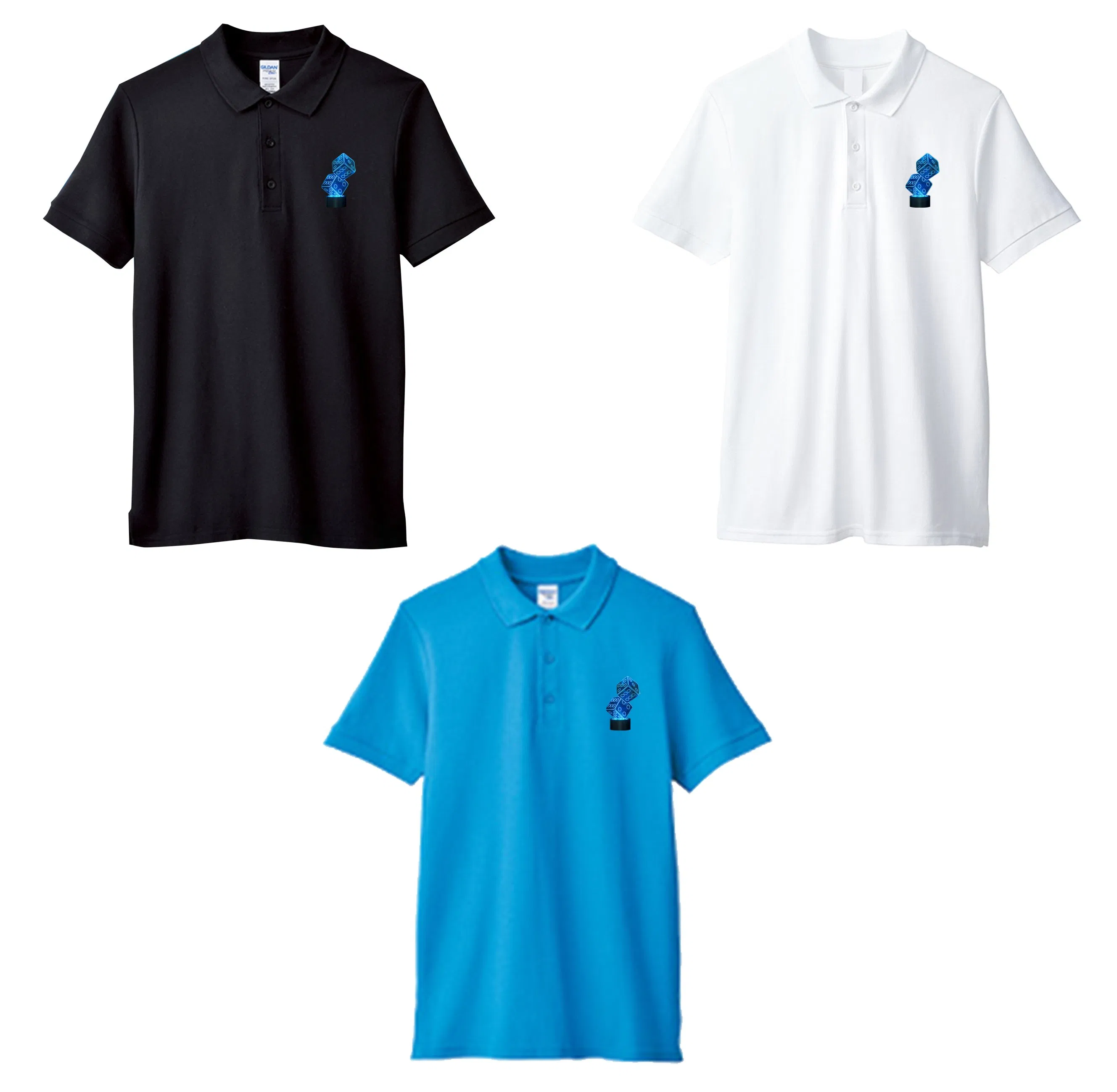 Polo da golf in cotone 100% con logo ricamato personalizzato - T-shirt a maniche corte da uomo 2