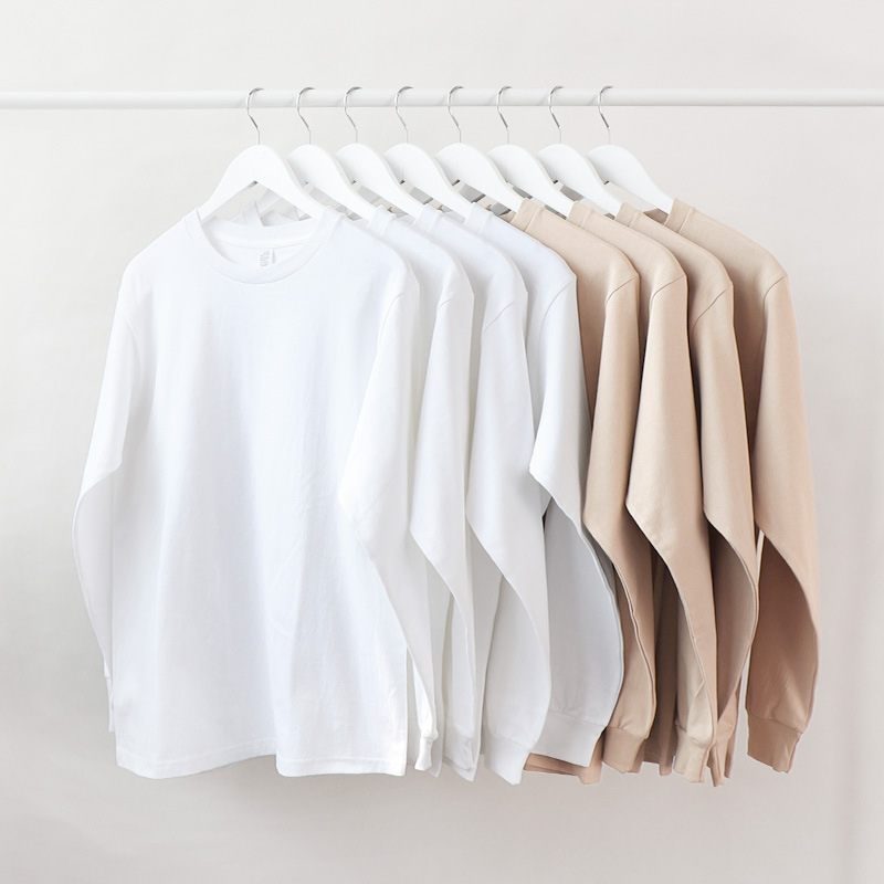 Embroidered Custom Long Sleeve Cotton Tshirt Screen Print 2