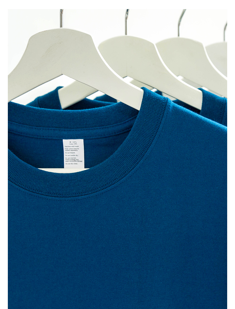 230g Heavy Cotton Men's Round Neck Short Sleeve T-Shirt - Wholesale Price 6