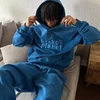 500g Custom Men's Cotton Hoodie Unisex Heavyweight Logo Tracksuit 6