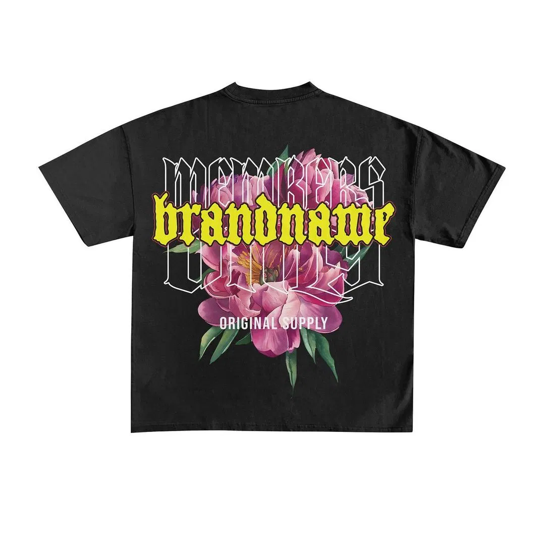 Custom Logo Cotton T Shirt - Oversized 240 GSM Heavy Weight Drop Shoulder 2