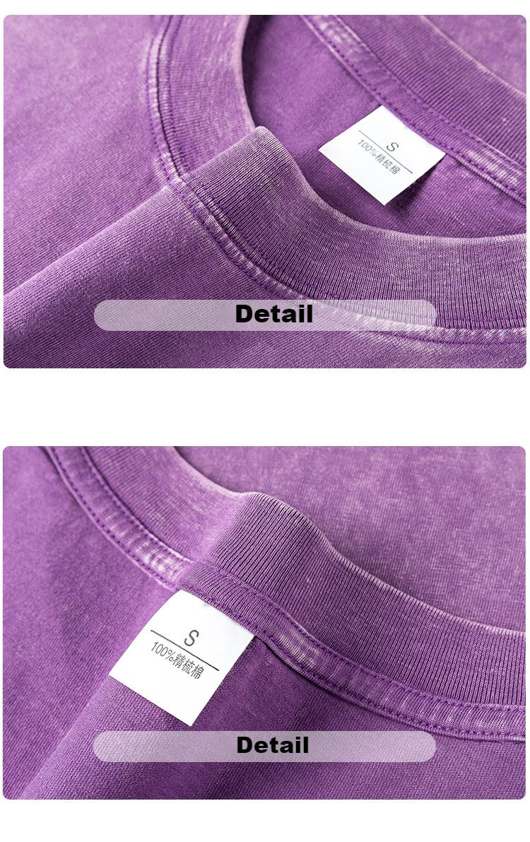 Camiseta masculina com lavagem ácida para atacado - Logotipo personalizado 5