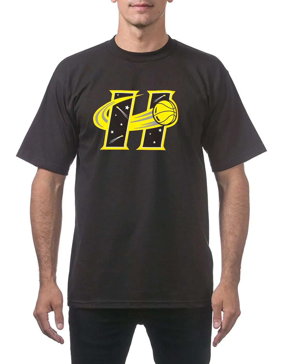 Camiseta masculina oversized com estampa estilo basquete para o verão - Camiseta de manga curta em tecido pesado 2