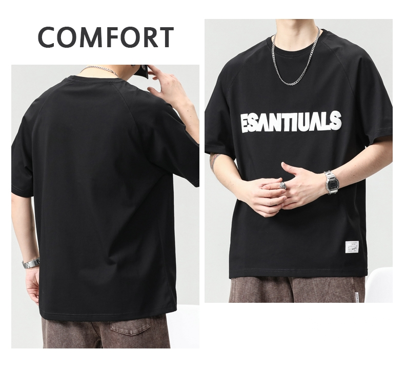 Black Screen Printed 100% Cotton Heavyweight T Shirt for Men - Bella Canvas Bamboo 2