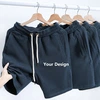 Pantalones cortos deportivos informales americanos de baloncesto, color azul oscuro, de algodón, talla grande. 2