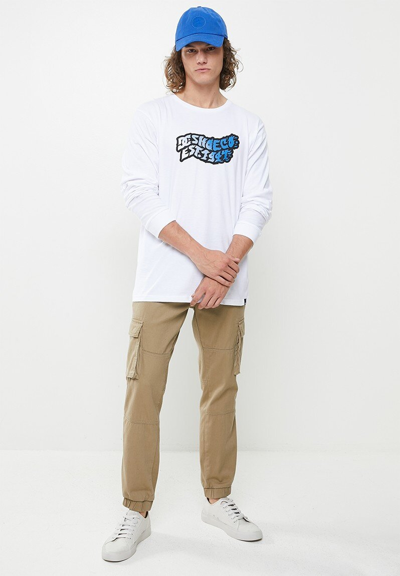 Camisetas de algodón de manga larga y cuello redondo con estampado gráfico de 330 GSM - LSTS014 3