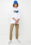 Camisetas de algodón de manga larga y cuello redondo con estampado gráfico de 330 GSM - LSTS014 3