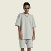 100%オーガニックコットン製、カスタムDTGプリントのドロップショルダーTシャツ（男女兼用） 2