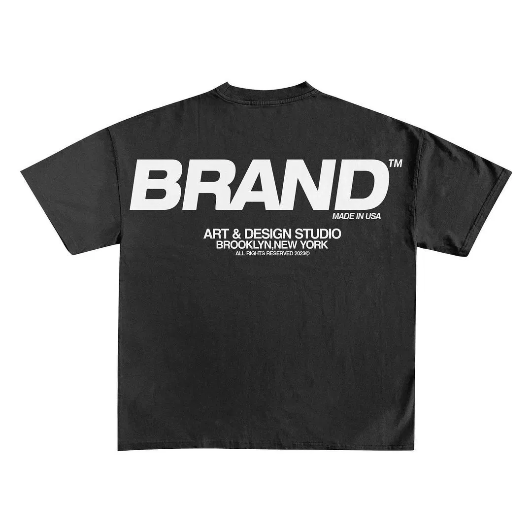 Customized Wholesale Oversized Unisex Tee Shirt Printing 2