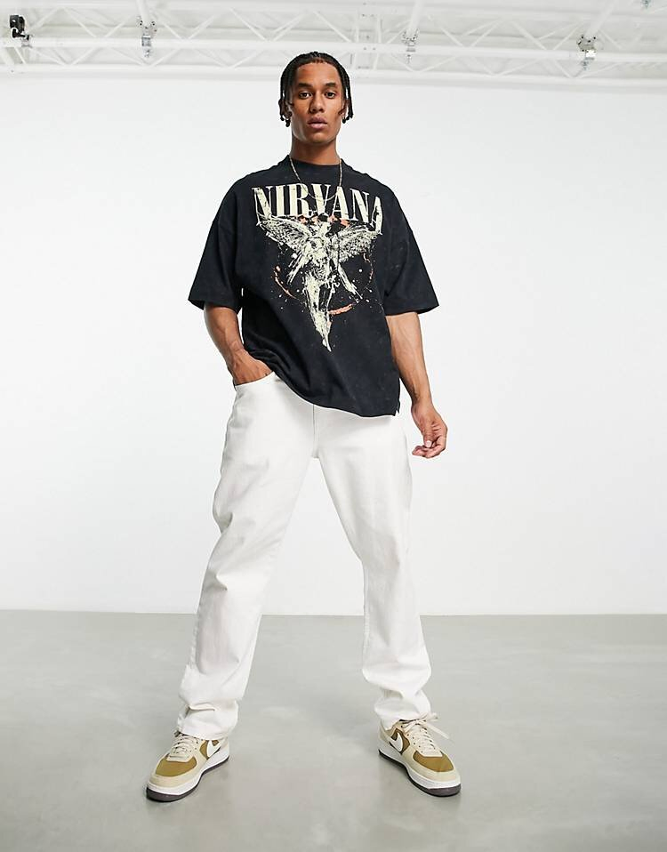 Custom Angel Print Oversized Cotton T-Shirt for Men - Washed Short Sleeve Apparel 4