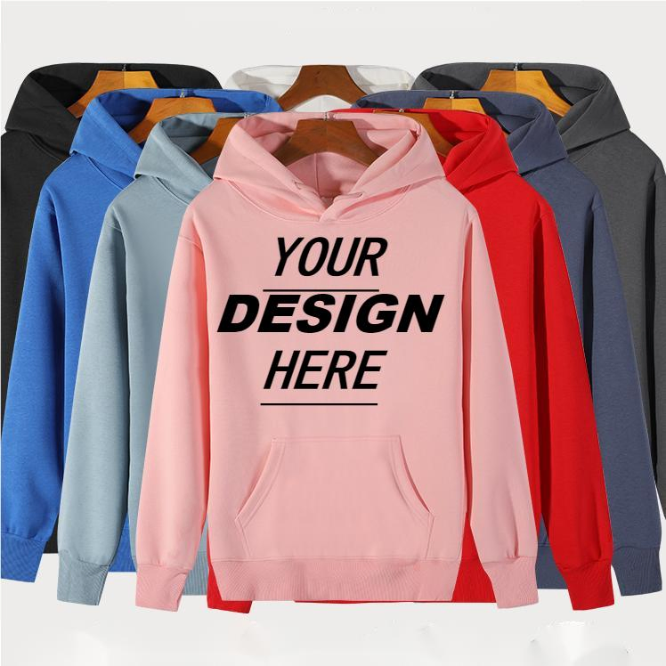 Özel Tasarım Polar Kapüşonlu Sweatshirt Düz Baskı Nakışlı Büyük Beden Unisex Kapşonlu Sweatshirt 3