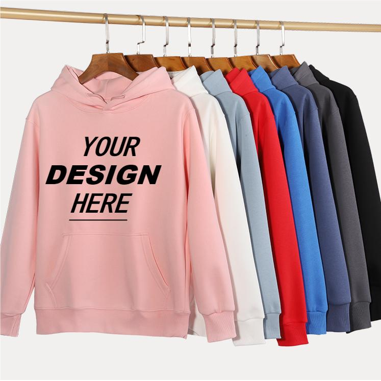 Özel Tasarım Polar Kapüşonlu Sweatshirt Düz Baskı Nakışlı Büyük Beden Unisex Kapşonlu Sweatshirt 2