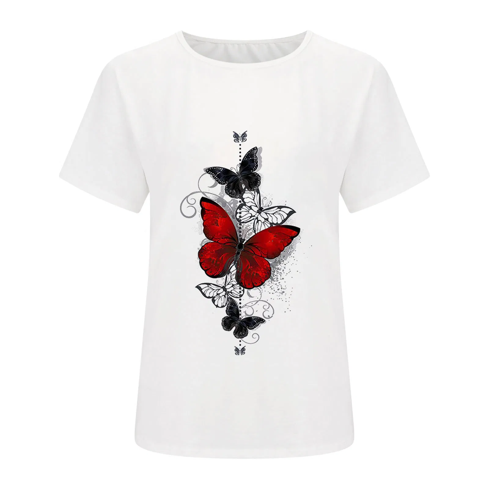 メンズ・レディース向け100%コットン無地カジュアルTシャツ 4