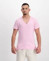 Cotton Short Sleeve Logo Printed Men's V-Neck T-Shirt 2