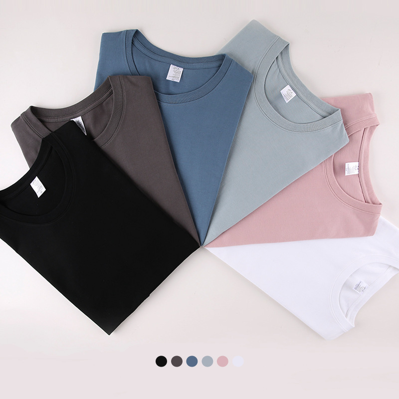 Wholesale Black Round Neck Custom T-Shirt Printing - Plain Men's Tee 2