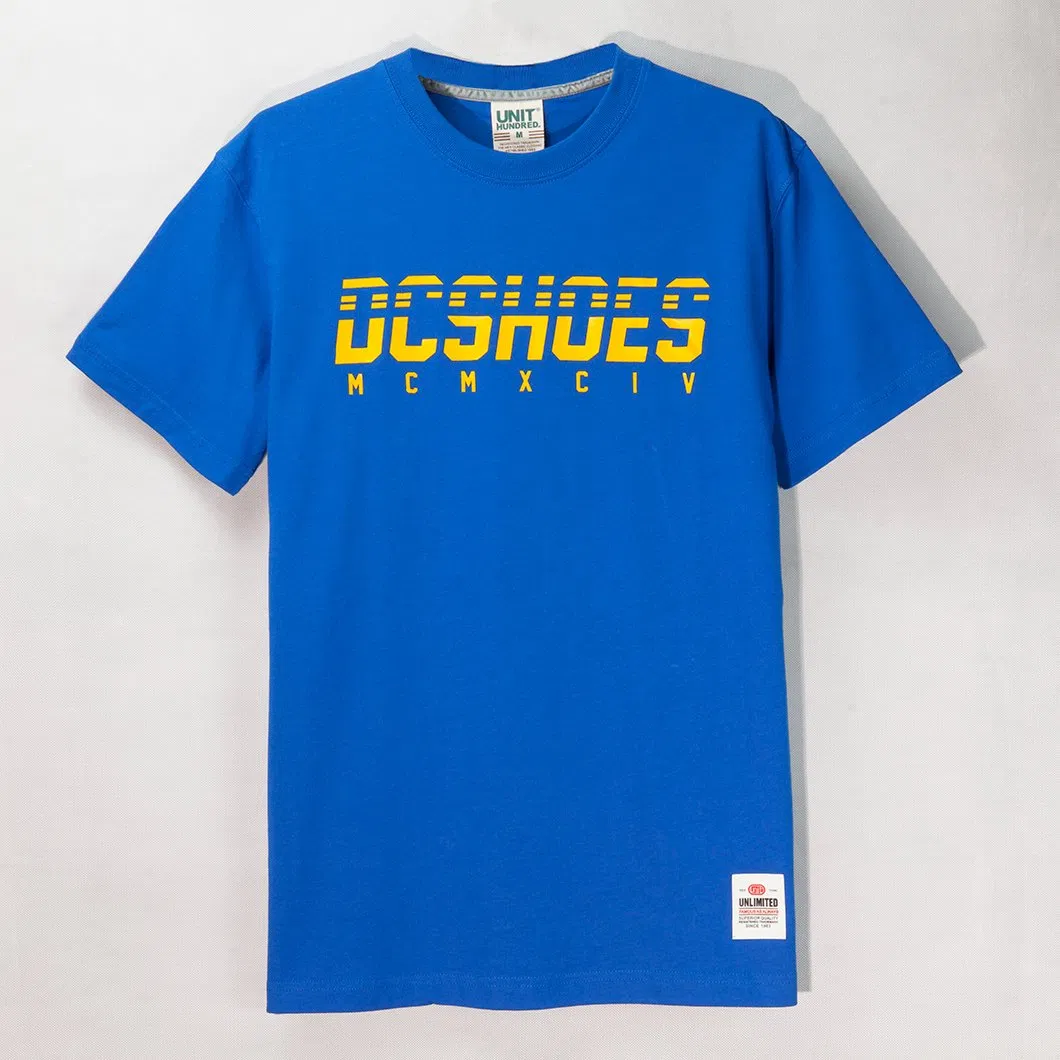 Wholesale Men's 100% Cotton Plain T Shirt Custom High Quality Short Sleeve Tee 4