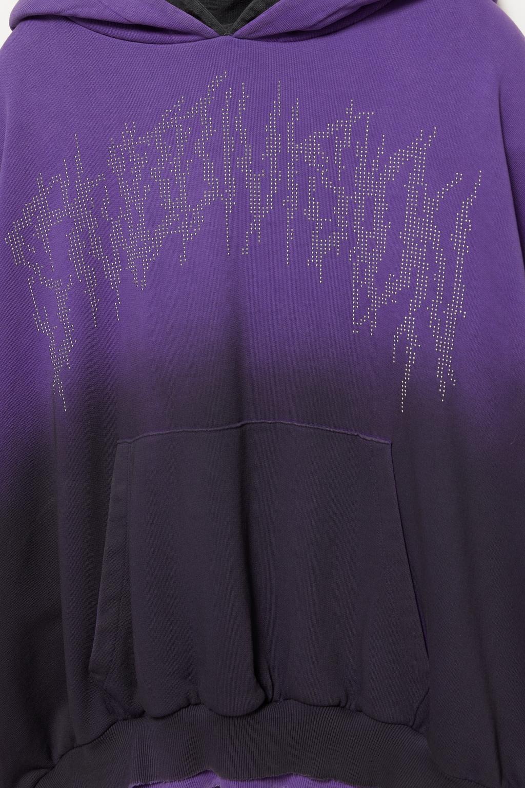 Özel Giyim Üreticisi Dijital Baskılı Grafik Asit Yıkamalı Eskitilmiş 380g Pamuklu Cepli Kapüşonlu Sweatshirt 5