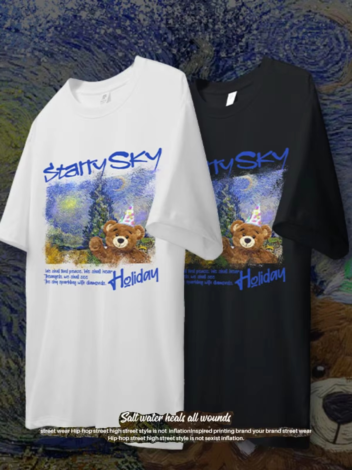T-shirts en coton biologique à manches courtes et col rond, coupe classique, imprimé graphique, 250 g/m² 6