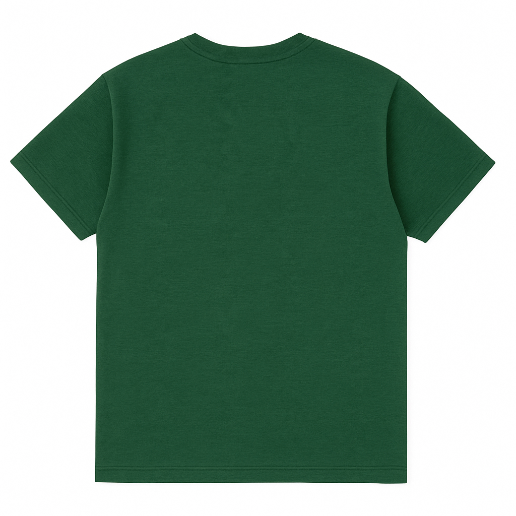 250 GSM Slim Fit Graphic Cotton Short-Sleeved Crew Neck Organic Cotton Green T-Shirts 3