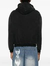 Sweat à capuche oversize en coton 600 g avec poche, orné d'appliqués brodés et délavés à l'acide. 4