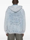 Sweat à capuche oversize en coton 470 g, délavé à l'acide et orné d'appliqués, avec poche. 3