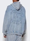 Sweat à capuche oversize en coton 470 g, délavé à l'acide et orné d'appliqués, avec poche. 6