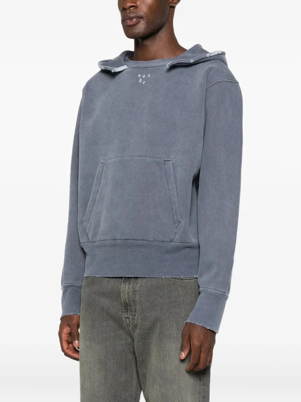 Custom Clothing Manufacturer Distressed Acid Wash Oversized 460g Cotton Hoodie with Pocket 4