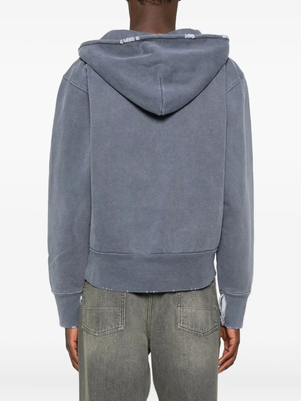 Custom Clothing Manufacturer Distressed Acid Wash Oversized 460g Cotton Hoodie with Pocket 3