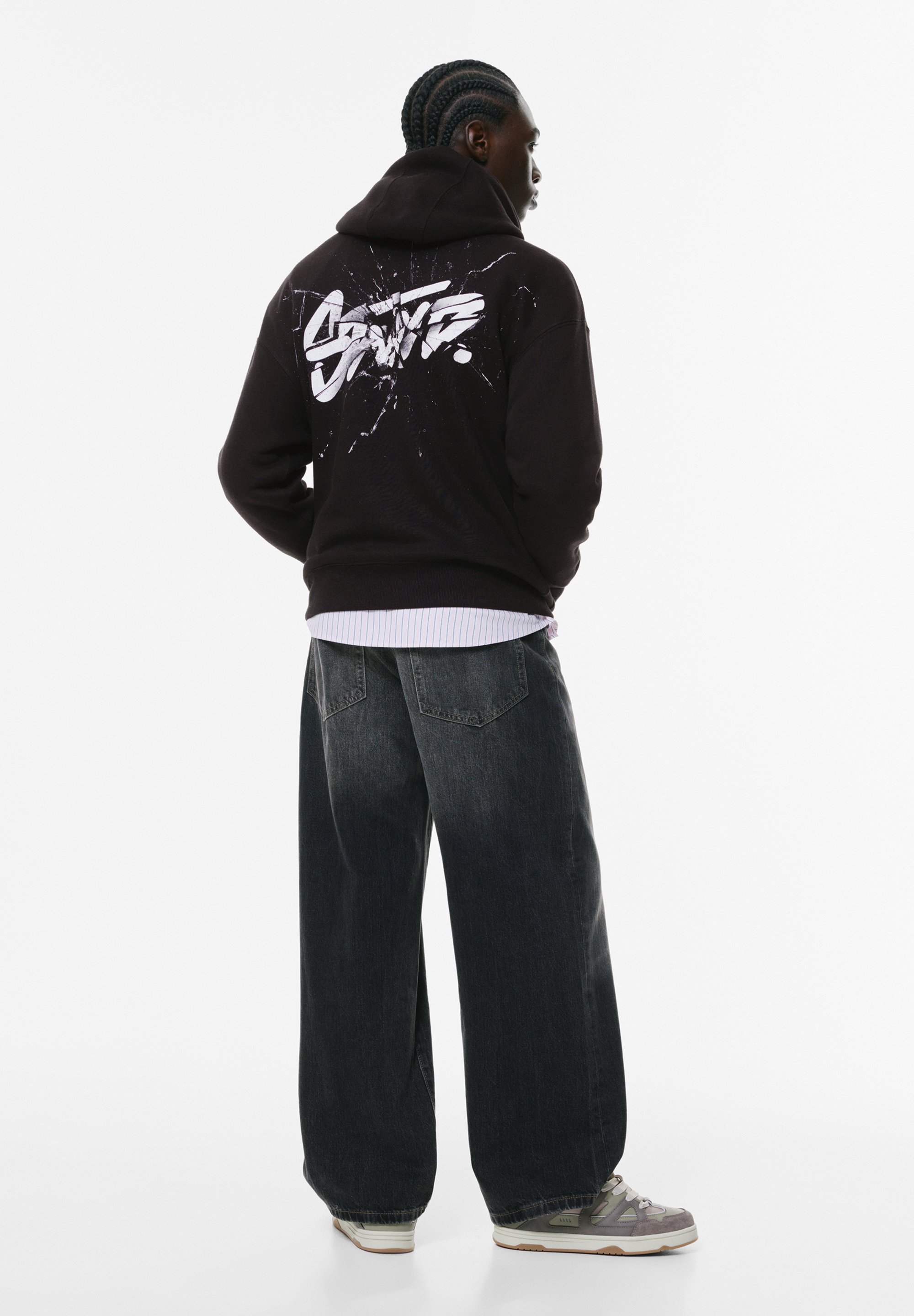 Custom Clothing Manufacturer DTG Printing Graphic Oversized 500g Cotton Hoodie with Pocket 6
