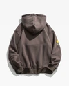 Fabricant de vêtements personnalisés, impression sur sweat à capuche oversize en coton 550 g, effet vieilli - HD029 3