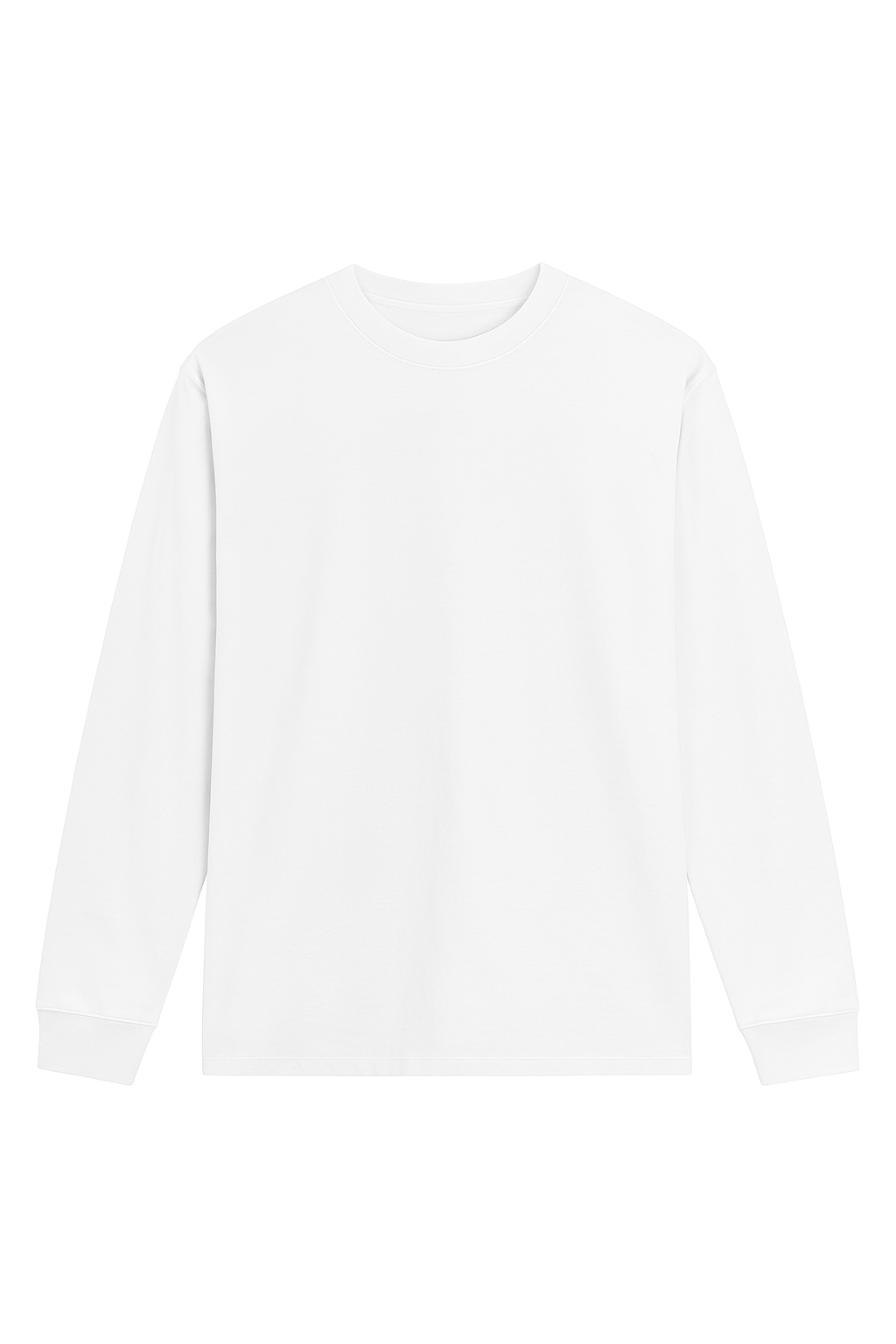 320 GSM Cotton Long-Sleeved Crew Neck Organic Cotton T-Shirts-LSTS005
