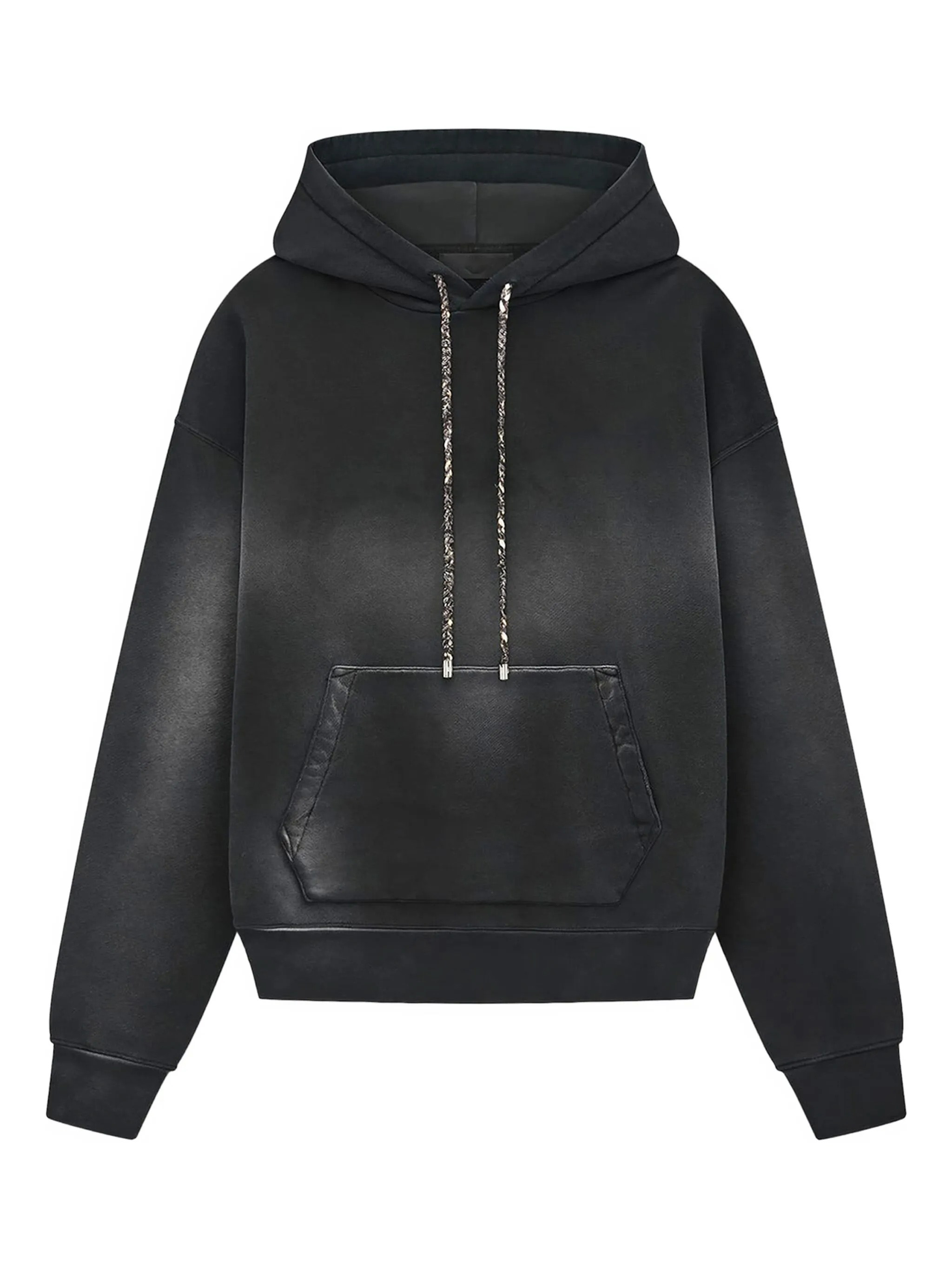 Custom Clothing Manufacturer Appliqué Embroidered Acid Wash Oversized 550g Cotton Hoodie with Pocket-HD032