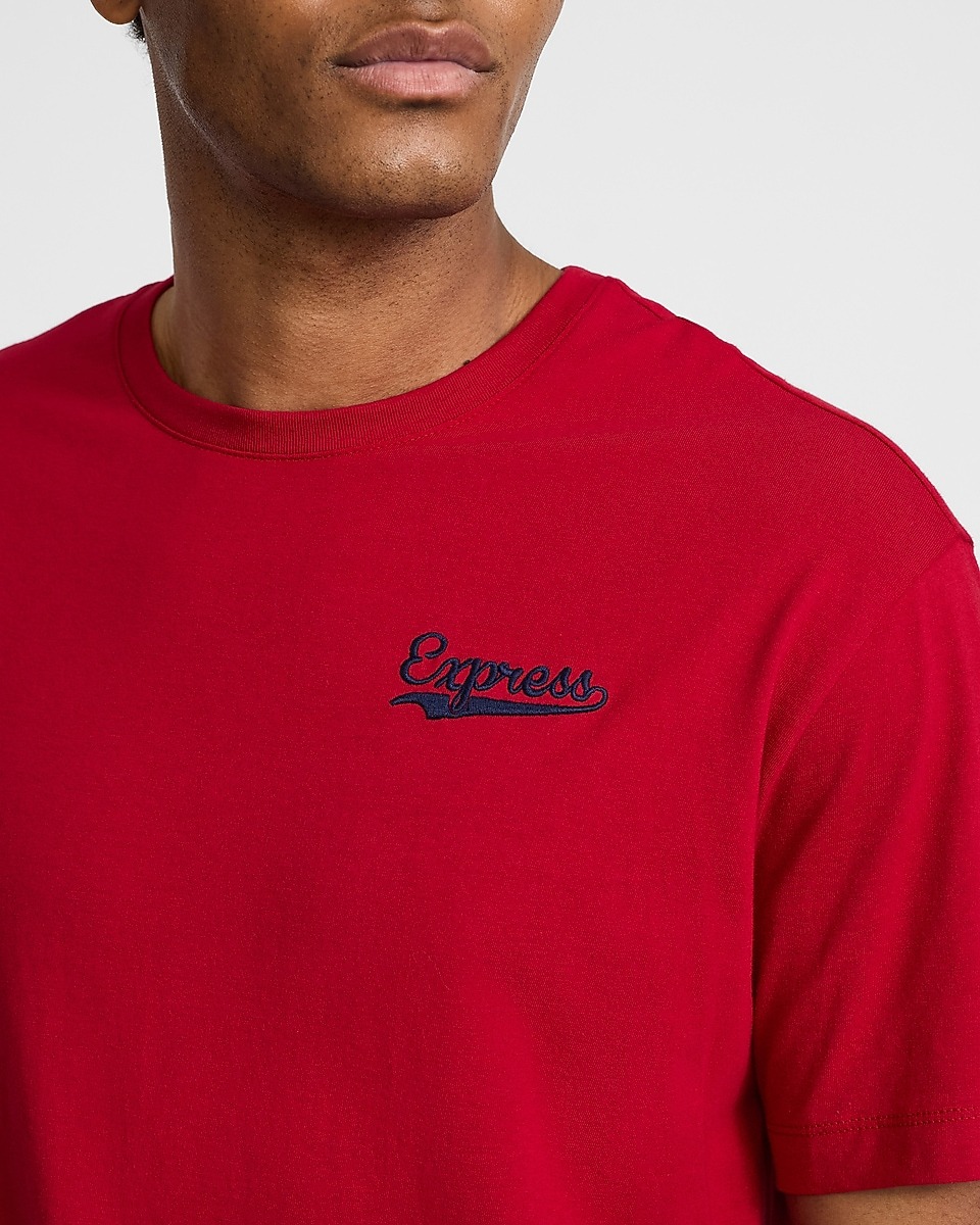 240g 3D Embroidery Printing Short Sleeve Crew Neck Pima Cotton Shirts-PCTS004 2